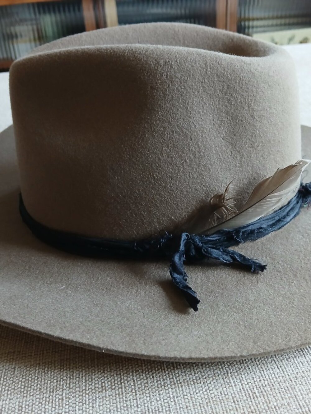 Rustler Custom Hat Bar Cowboy Hat – 100% Wool – Adjustable Fit – EUC - Picture 2 of 6